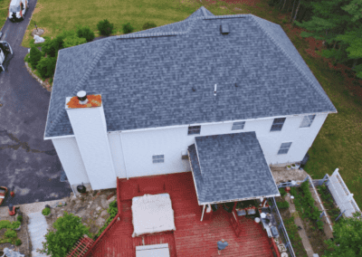 aerial view of a roof